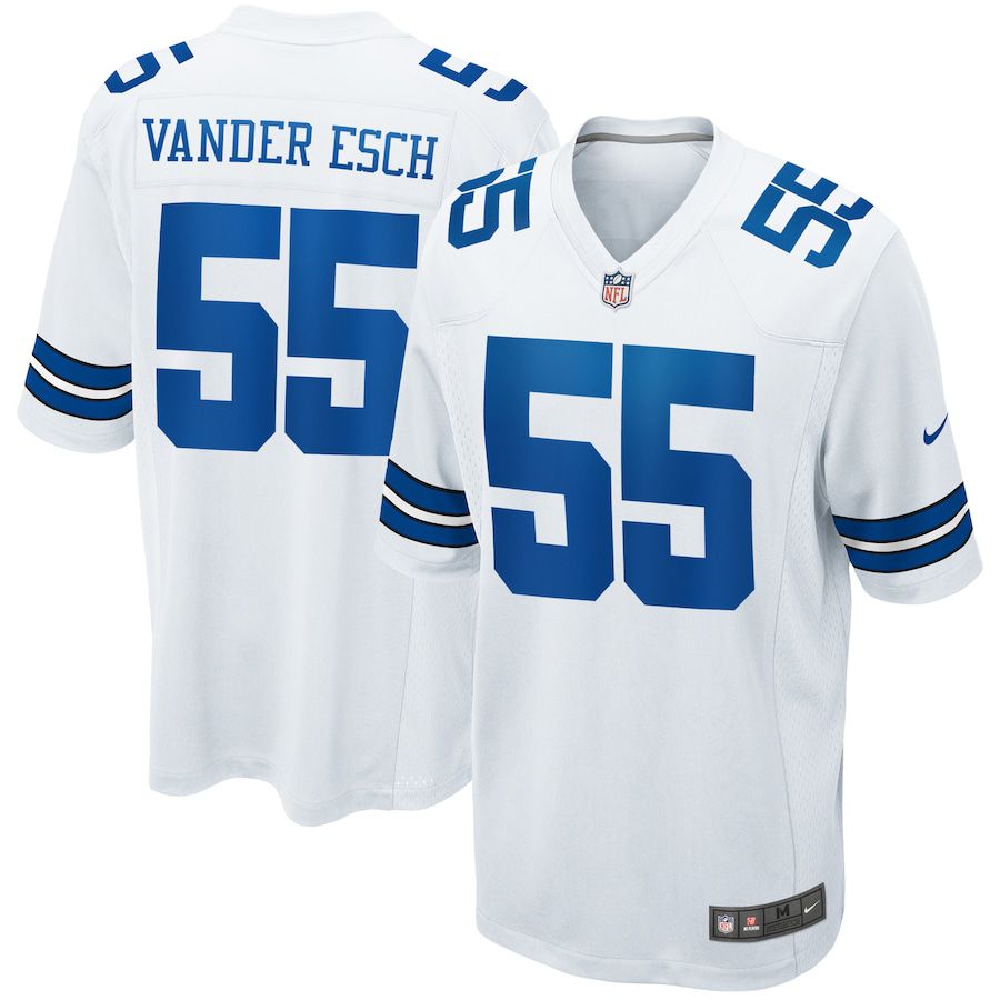 Men Dallas Cowboys #55 Leighton Vander Esch Nike White Game NFL Jersey